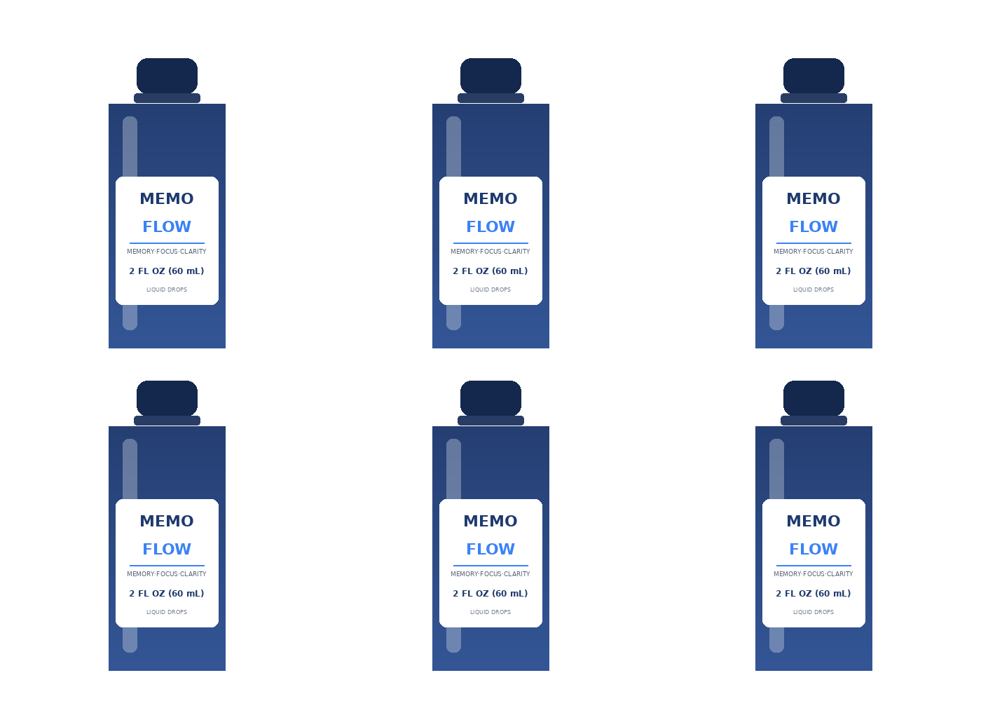 MemoFlow six bottles